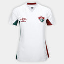Camisa Fluminense II 25/26 s/n Torcedor Umbro Feminina - Branco+Vermelho