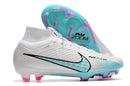 Chuteira Nike Air Zoom Mercurial Superfly IX Elite Campo - Branco e Azul