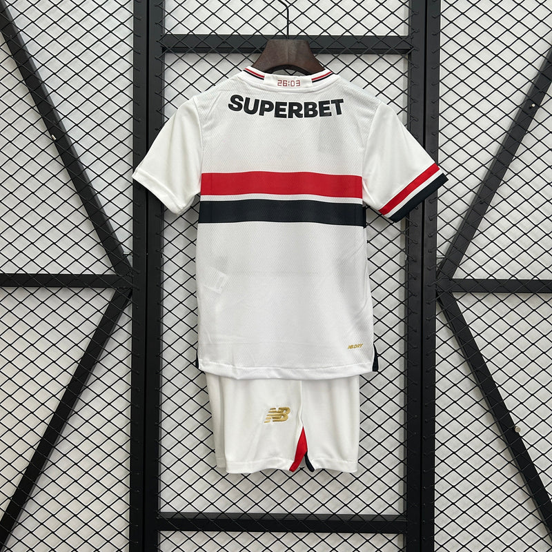 Kit Infantil São Paulo 25/26 New Balance - Branco