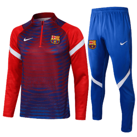 Conjunto Inverno Barcelona Azul e Grená Nike - Com Ziper