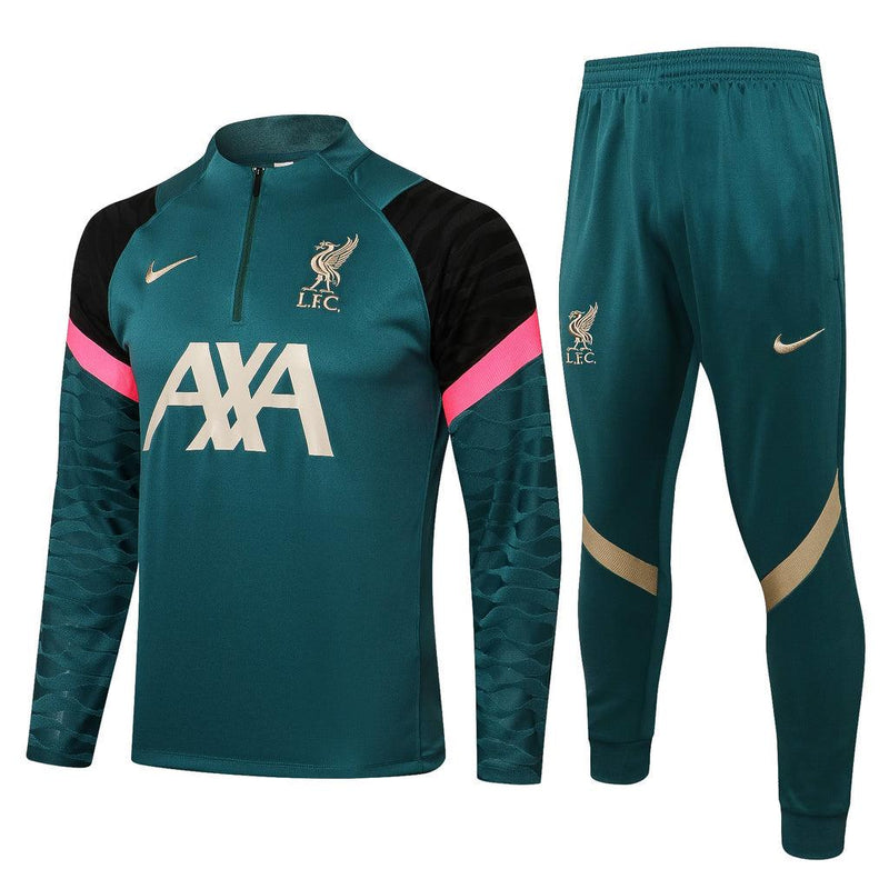 Conjunto Inverno Liverpool Verde Nike - Com Ziper